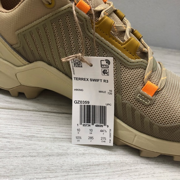 New Adidas Terrex Swift R3 Beige Tone Hiking Shoes GZ0359 Men 10.5 - Picture 6 of 7
